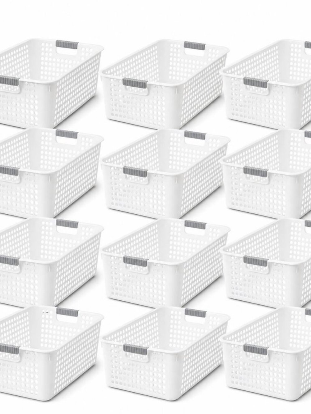 6‑Pack Collapsible Fabric Storage Baskets with Handles, Foldable Storage Bins fo